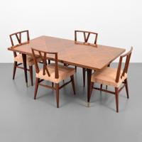 Tommi Parzinger Dining Table & 4 Chairs - Sold for $3,120 on 02-23-2019 (Lot 211).jpg